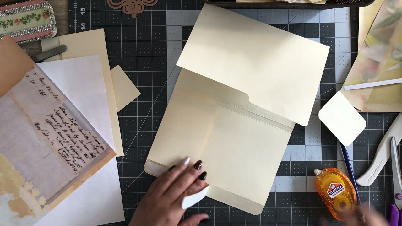 Creating a file folder flipbook journal day 2 YouTube