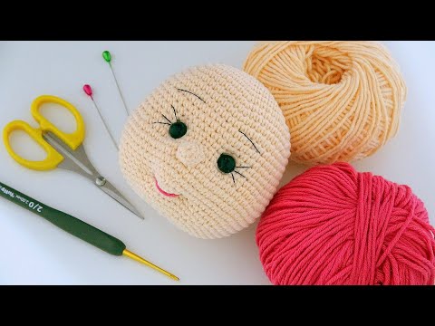 AMİGURUMİ YÜZ ŞEKİLLENDİRME!- Ağız ve Göz Çukuru, Kirpik ve Kaş Yapımı - Amigurumi Face Shaping