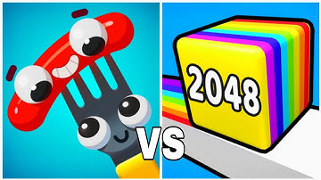Fork Nsausage vs Happy Cubes 2048 - Gameplay Walkthrough Android, iOS New Update 