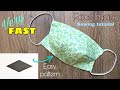 [VERY FAST] Easy pattern - How to make a fabric face mask with filter pocket - no sewing machine