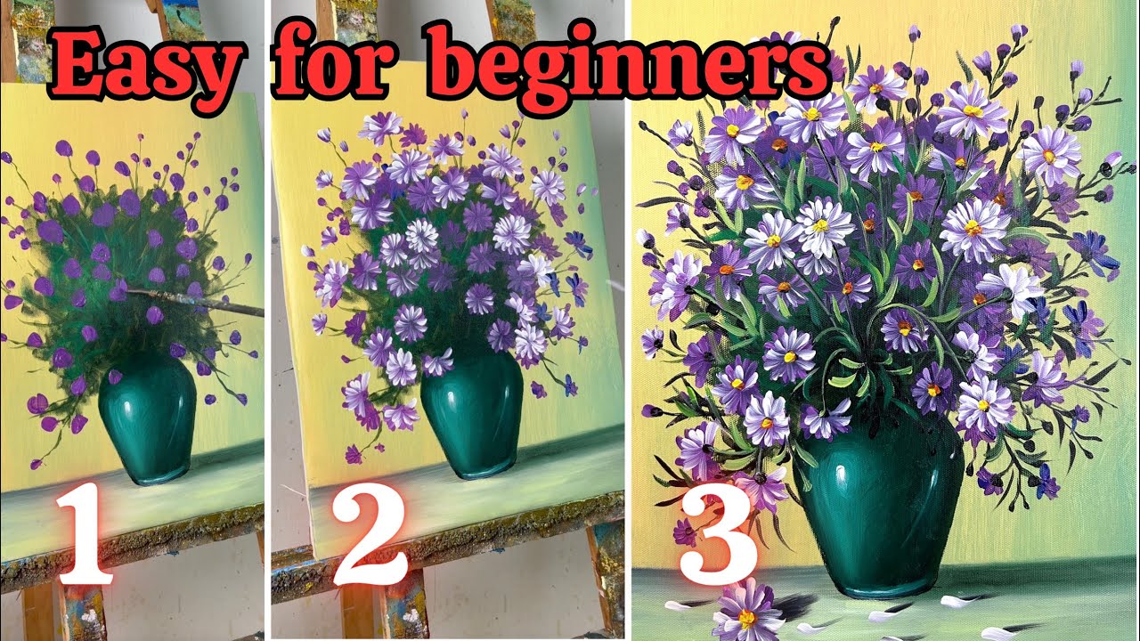 Easy Flower Painting Acrylic Painting Techniques YouTube Maxresdefault