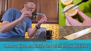 TIME TO UPGRADE YOU KITCHEN KNIFES - imarku Kitchen Knife Set with Block Review by PureReviews 12 views 1 day ago 3 minutes, 50 seconds