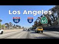 Exploring LA's Freeways: A Drive Along Interstate 110, 10, SR60 | California Driving Tour