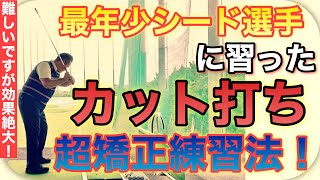 最年少シード選手に習ったカット打ち撲滅練習法！【アウトサイドイン改善】～難しい練習法ですが効果絶大！～