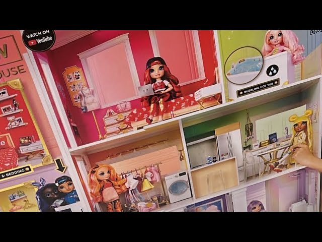 New Rainbow High House Unboxing : 6 Rooms, Jacuzzi, Accessories Rainbow High  Dolls! 