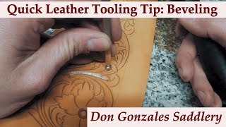 Quick Leather Tooling Tip on Beveling
