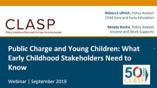 Webinar - Public Charge and Young Children: What Early Childhood Stakeholders Need to Know