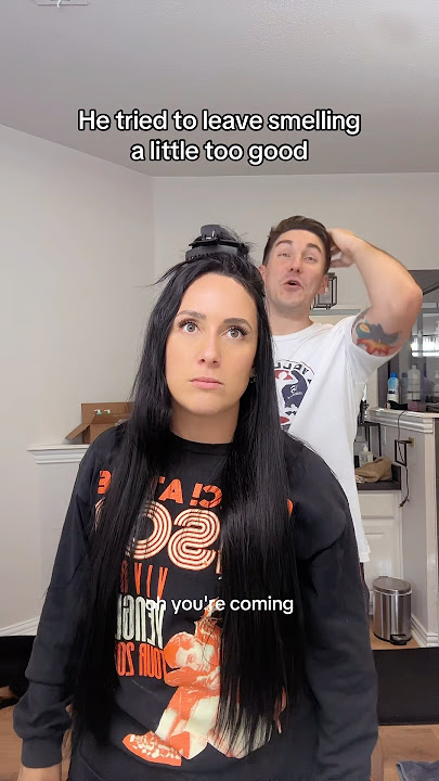 He Tried To Leave Smelling A Little Too Good 😒 #noahandlori #marriage #couple #relatable