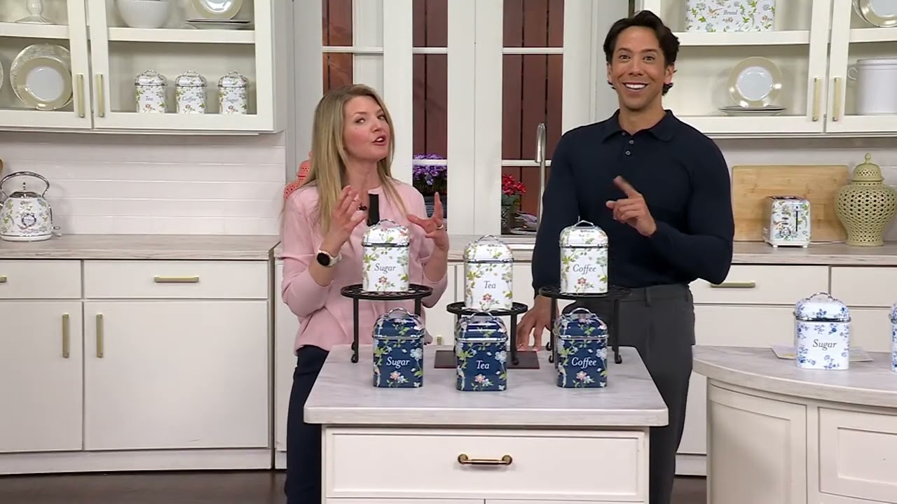 Laura Ashley 3-Piece Coffee, Tea and Sugar Canister Set on QVC