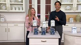 Laura Ashley 3-Piece Coffee Tea and Sugar Canister Set on QVC
