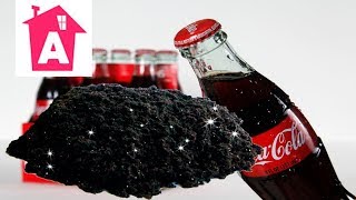 DIY Coca Cola black kinetic sand мастер класс как сделать кока колу из черного кинетического песка