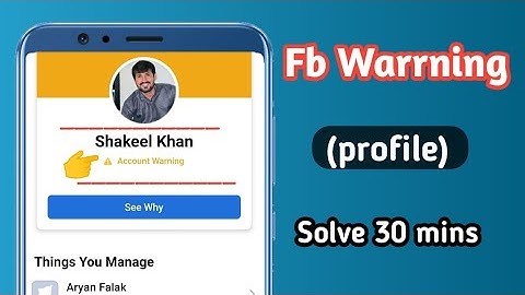 How To Remove Restricted From Facebook Account | facebook profile warning kaise remove kare