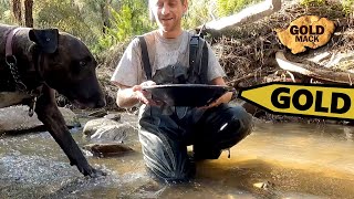 Gold Prospecting with the Highbanker Finding Gold
