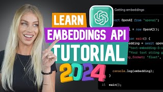 Master OpenAI EMBEDDING API (super simple!) by Code with Ania Kubów 4,134 views 1 month ago 17 minutes
