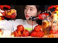 불닭치킨 핵불닭소스 불닭마요 리얼사운드먹방/FIRE SPICY CHICKEN 🔥2X NUCLEAR FIRE & FIRE MAYO SAUCE Mukbang Eating Show