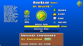 RobSlop By Split72 100% With all coins Geometry Dash Daily Level.