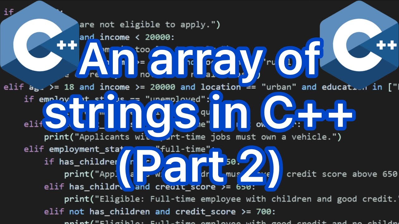 Как работать с массивом строк в C++ (Часть 2)?