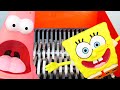 Triturando BOB ESPONJA, PATRICK ! Shredding SPONGEBOB and friend Patrik!