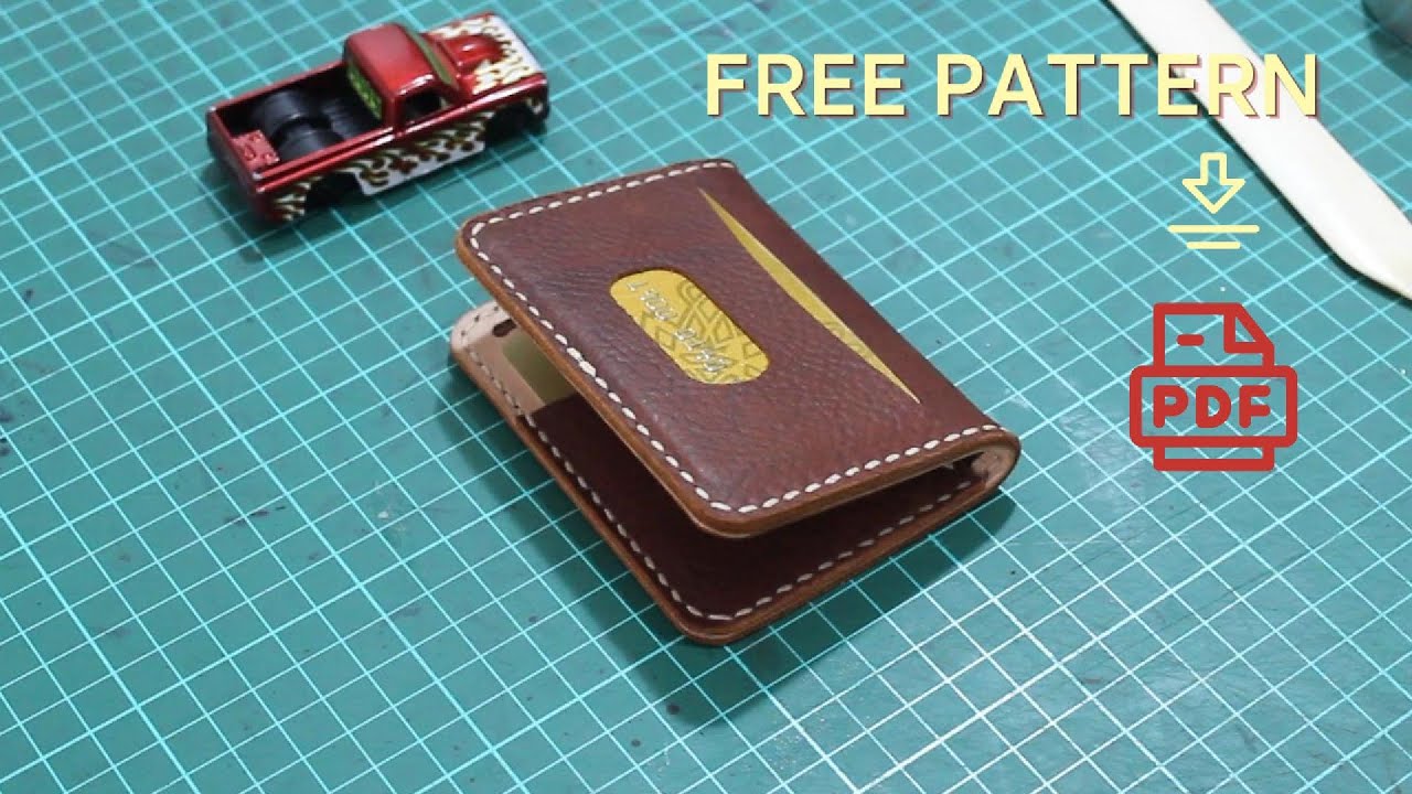 Making a HANDMADE Minimalist EDC Wallet with FREE Pattern & Step-by-Step