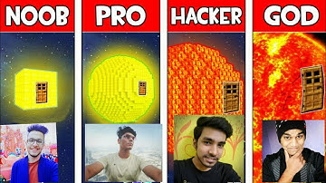 Minecraft noob vs pro vs hacker vs     god sun base minecraft | minecraft ender