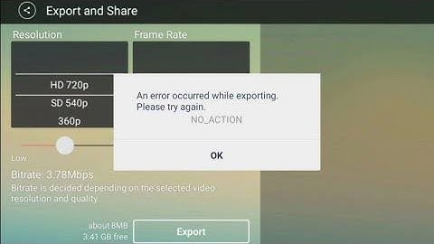 How to fix exporting error in Kinemaster | No Action
