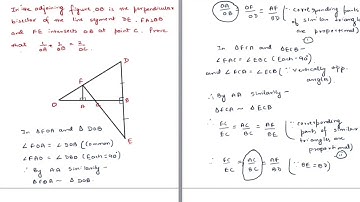 OB is the perpendicular bisector of the line segment DE. FA is perp to OB. Prove that 1/OA+1/OB=2/OC
