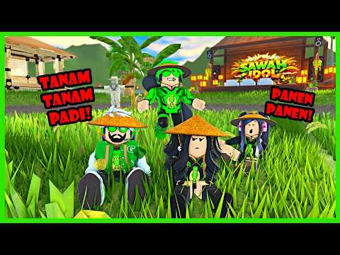 WOW! Suasana Perkampungan & Aku Jadi Petani Bercocok Tanam Di Sawah - Roblox Sawah Indo