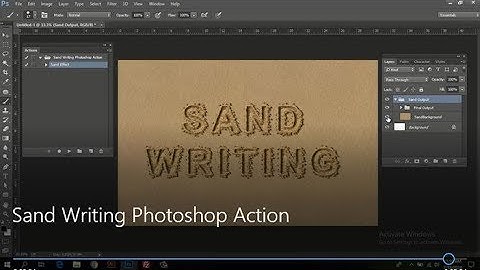 Sand Writing Photoshop Action