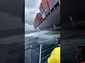 Going, Going, GONE! 📦 Container Ship Loses Cargo in Rough Seas! 😱🌊 #OceanDisaster #CaughtOnTape