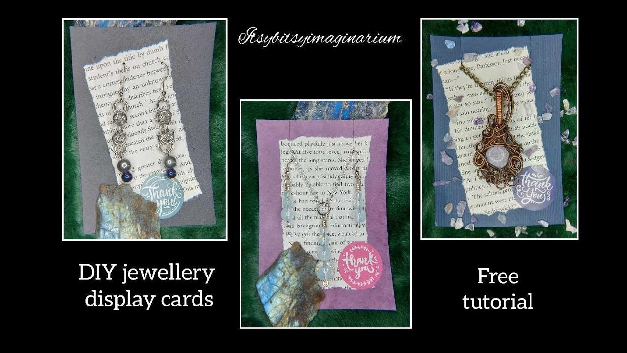 DIY jewellery display cards YouTube