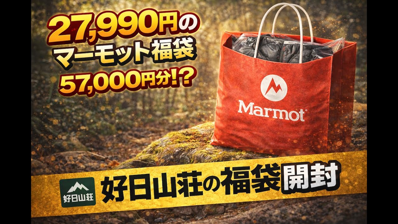 Marmot Lucky Bag] 2026: Is the contents of this 27,990 yen lucky 