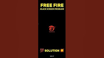 FREE FIRE BLACK SCREEN PROBLEM 💯|| HOW TO SOLVE BLACK SCREEN PROBLEM IN FREE FIRE #shorts #freefire