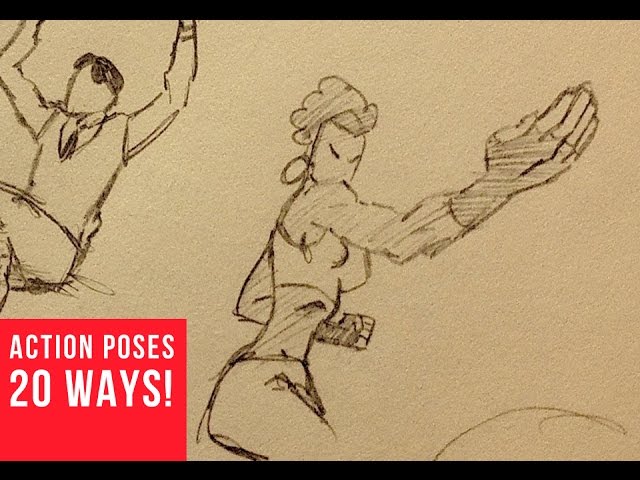 How To Draw Action Poses, Step by Step, Drawing Guide, by KingTutorial -  DragoArt