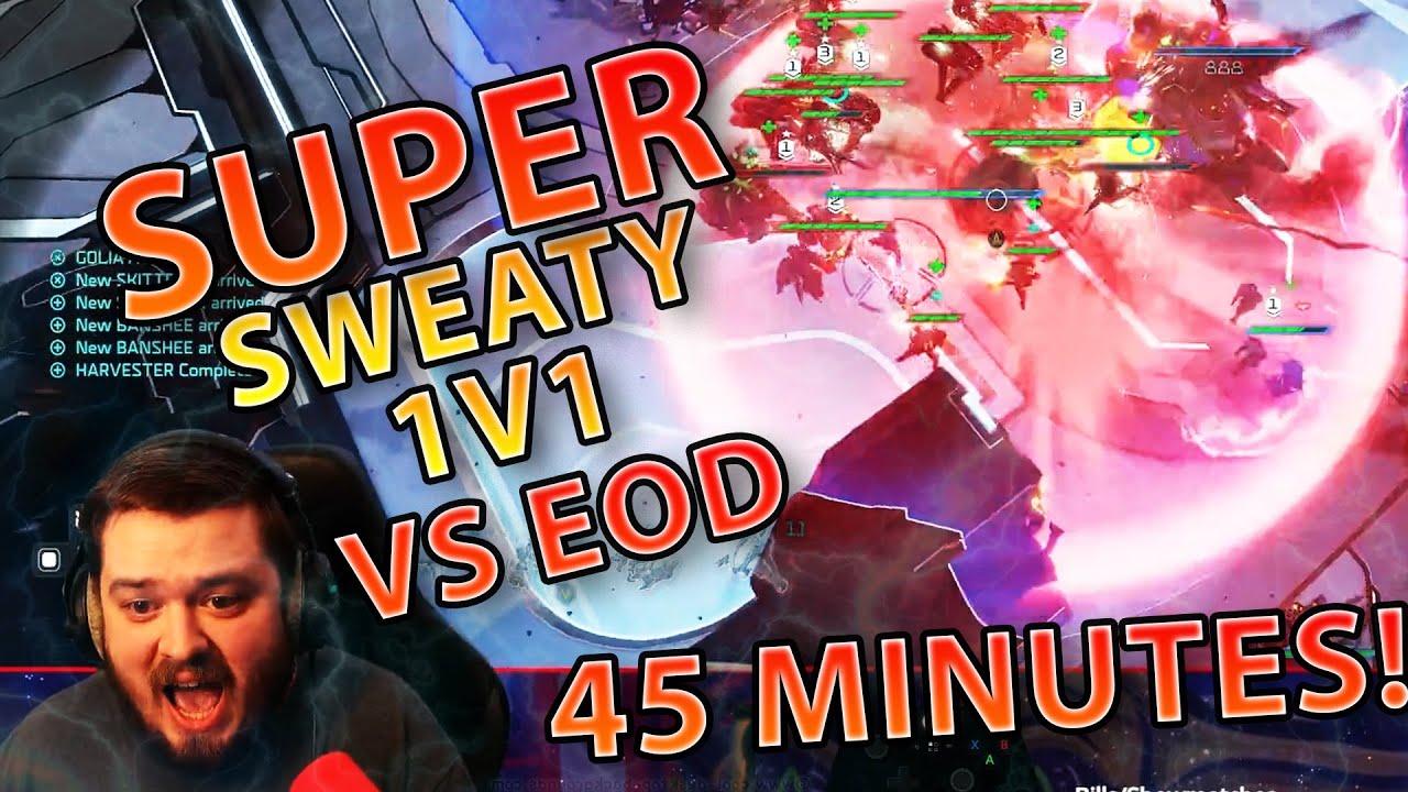 Halo Wars 2: Sweaty 1v1 Vs Top Player EOD. 45 Minute Long Nail Biter! Pro Match!