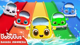 Lima Mobil Kecil Berenang 🌊🫧🚗| Pelajari Warna | Lagu Anak-anak | BabyBus Bahasa Indonesia