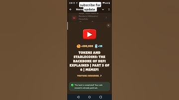 tokens and stablecoins:the backbone of defi explained Part 5 of 6 memefi video code