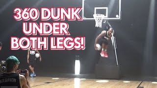 Celebrity INSANE DUNK 360 UNDER BOTH LEGS by 6'2" Chris Staples Dunk League 2 Champion Net Worth