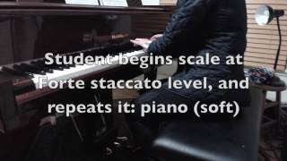 (HD) Piano Lesson: How to PROJECT a staccato scale in the soft range screenshot 5