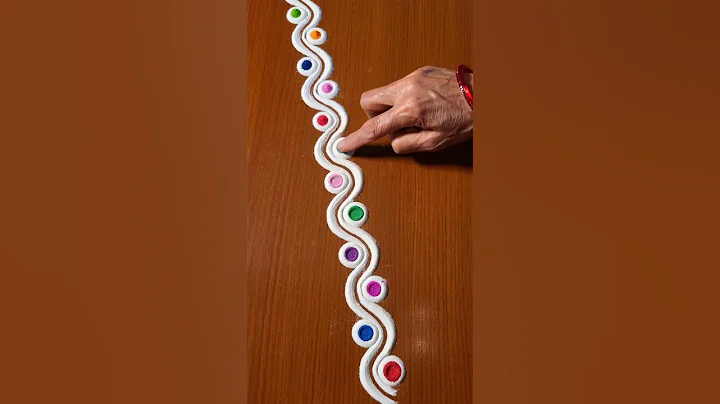 simple daily border rangoli #art #rangoli #trending #viralshort #ytshorts #borderrangoli #muggulu 🌼👌