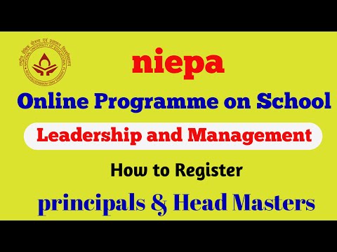 How to register online programme on school leadership and management