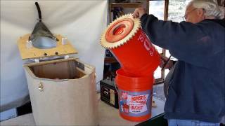 Composting Toilet How I built a composting toilet that churns electrically with the touch of a button.