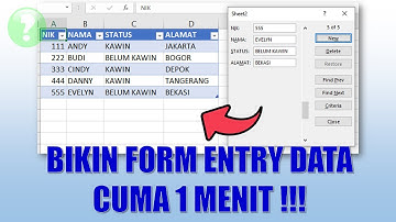 Cara Membuat Form Entry Data di Excel
