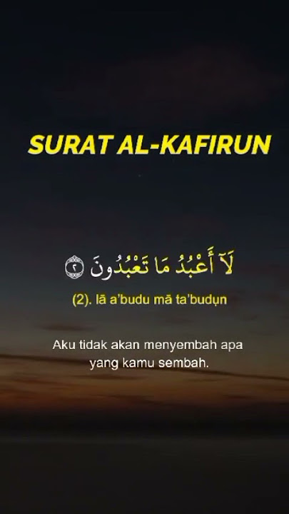 surah Al Kafirun merdu