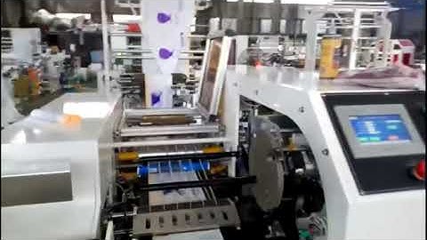 Fully automatic draw tape garbage bag making machine