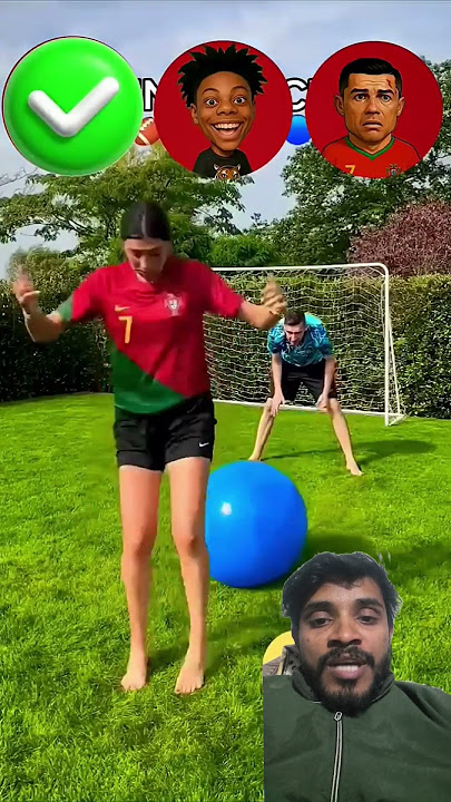 Ronaldo vs Messi: Who Can Stand on the Ball Longer?! 🤕⚽😂 #shorts #football