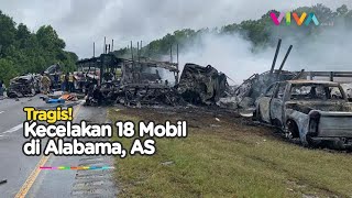 Sembilan Anak Tewas dalam Kecelakaan 18 Mobil di Alabama