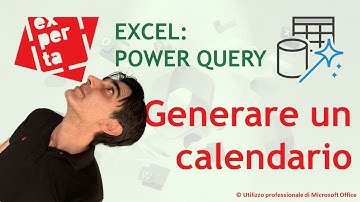 EXCEL - POWER QUERY: 📅 Generare una tabella temporale (calendario)