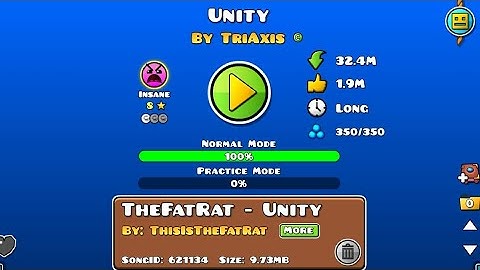 UNITY 100% (INSANE GEOMETRY DASH)