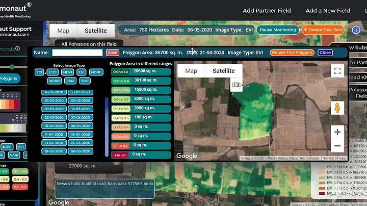 Observe the crop cycle - Web App