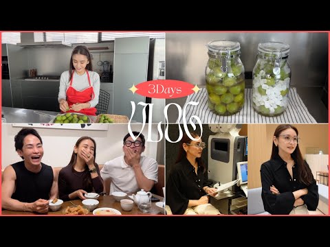 【3日VLOG】夫と梅シロップ作り、初の老眼鏡作り、友人とのディナーなど